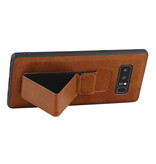 Grip Stand Hardcase Backcover for Samsung Galaxy Note 8 Brown