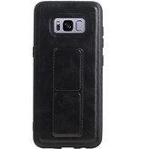 Grip Stand Hardcase Backcover voor Samsung Galaxy S8 Zwart