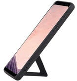 Grip Stand Hardcase Backcover voor Samsung Galaxy S8 Zwart