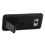 Grip Stand Hardcase Backcover voor Samsung Galaxy S8 Zwart