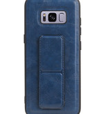 Grip Stand Hardcover Backcover pour Samsung Galaxy S8 Bleu