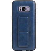 Grip Stand Hardcase Backcover voor Samsung Galaxy S8 Blauw