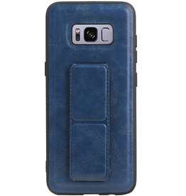 Grip Stand Hardcover Backcover pour Samsung Galaxy S8 Bleu