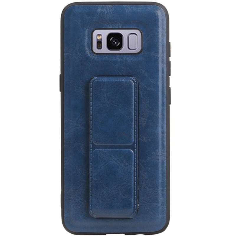 Grip Stand Hardcase Backcover voor Samsung Galaxy S8 Blauw