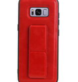 Grip Stand Hardcover Backcover pour Samsung Galaxy S8 Rouge
