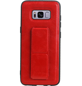 Grip Stand Hardcase Backcover voor Samsung Galaxy S8 Rood