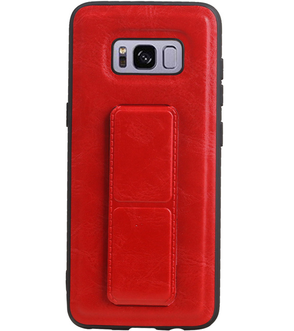 Grip Stand Hardcase Backcover für Samsung Galaxy S8 Red