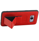 Grip Stand Hardcase Backcover voor Samsung Galaxy S8 Rood