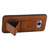 Grip Stand Hardcase Backcover for Samsung Galaxy S8 Brown