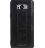 Grip Stand Hardcase Backcover voor Samsung Galaxy S8 Plus Zwart