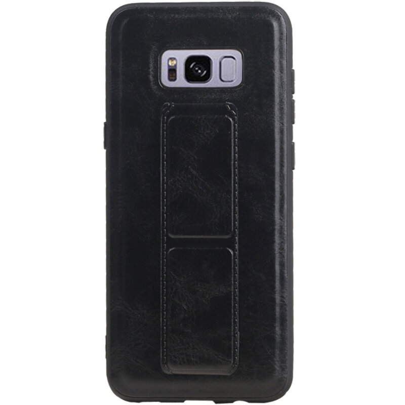 Grip Stand Hardcase Backcover voor Samsung Galaxy S8 Plus Zwart