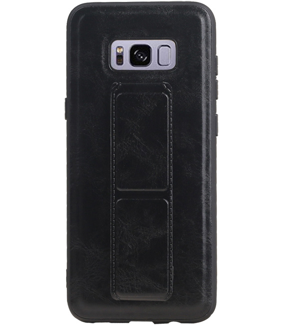 Grip Stand Hardcase Backcover voor Samsung Galaxy S8 Plus Zwart