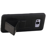 Grip Stand Hardcase Bagcover til Samsung Galaxy S8 Plus Black