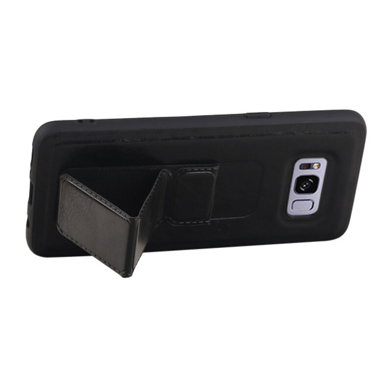 Grip Stand Hardcase Backcover for Samsung Galaxy S8 Plus Black