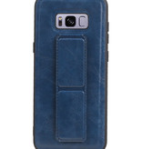 Grip Stand Hardcover Backcover pour Samsung Galaxy S8 Plus Bleu