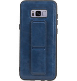 Grip Stand Hardcase Backcover voor Samsung Galaxy S8 Plus Blauw
