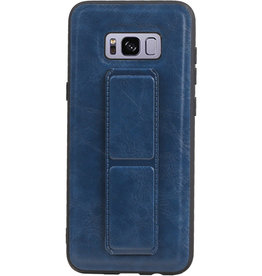 Grip Stand Hardcase Bagcover til Samsung Galaxy S8 Plus Blue