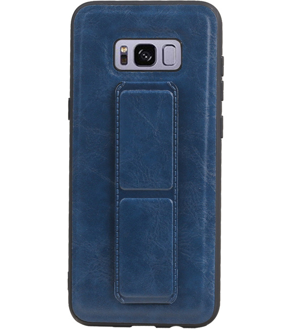 Grip Stand Hardcover Backcover pour Samsung Galaxy S8 Plus Bleu