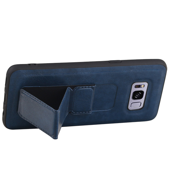 Grip Stand Hardcase Backcover voor Samsung Galaxy S8 Plus Blauw