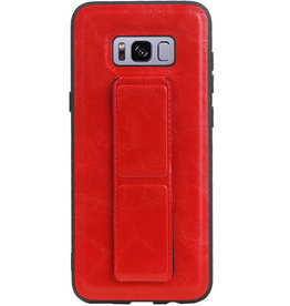 Grip Stand Back Cover rigido per Samsung Galaxy S8 Plus Red