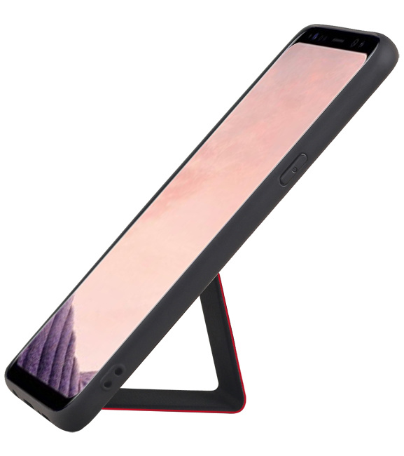 Grip Stand Hardcase Backcover für Samsung Galaxy S8 Plus Red