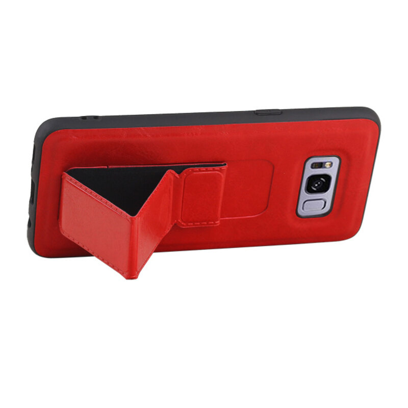 Grip Stand Hardcase Backcover for Samsung Galaxy S8 Plus Red