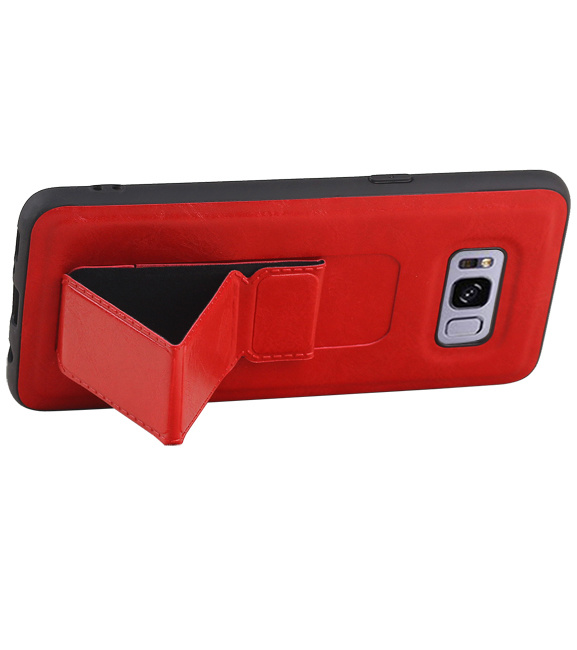 Grip Stand Hardcover Backcover pour Samsung Galaxy S8 Plus rouge