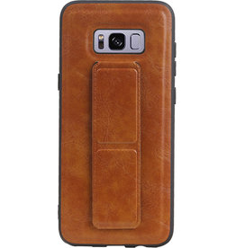 Grip Stand Back Cover rigido per Samsung Galaxy S8 Plus Brown