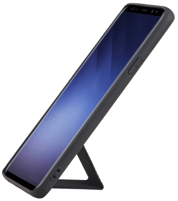 Grip Stand Hardcase Backcover für Samsung Galaxy S9 Plus Schwarz