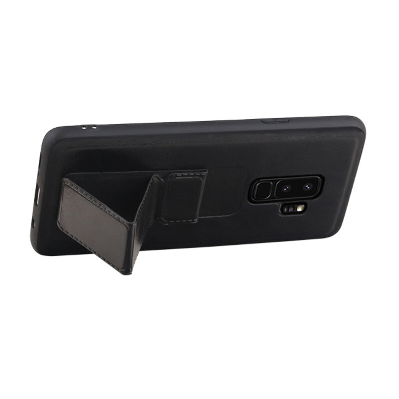 Grip Stand Hardcase Backcover voor Samsung Galaxy S9 Plus Zwart