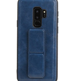 Grip Stand Hardcover Backcover pour Samsung Galaxy S9 Plus Bleu