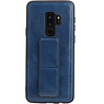 Grip Stand Hardcover Backcover pour Samsung Galaxy S9 Plus Bleu