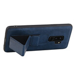 Grip Stand Hardcover Backcover pour Samsung Galaxy S9 Plus Bleu