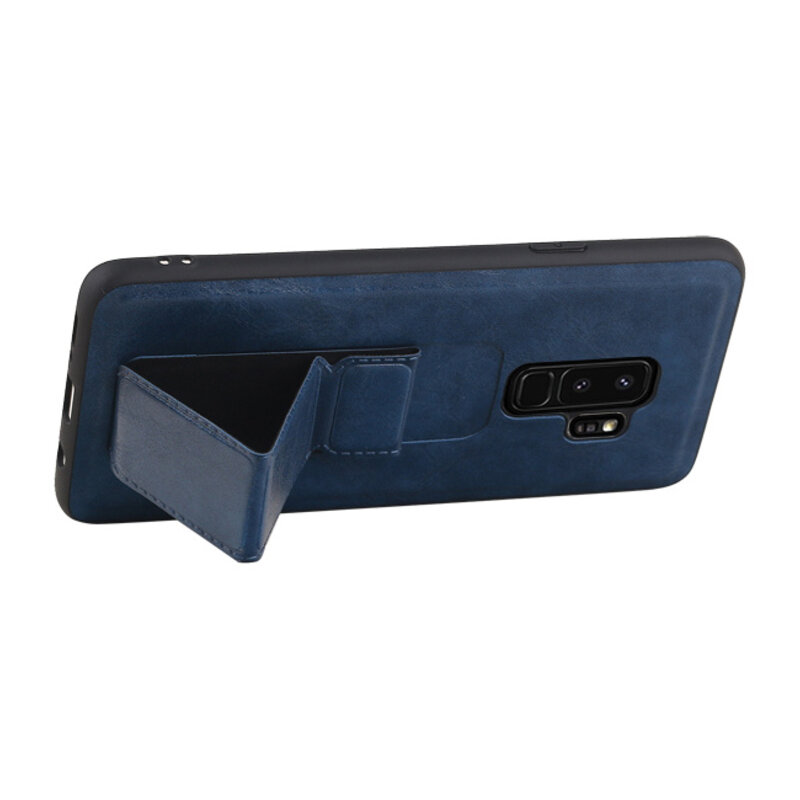 Grip Stand Hardcase Backcover für Samsung Galaxy S9 Plus Blue