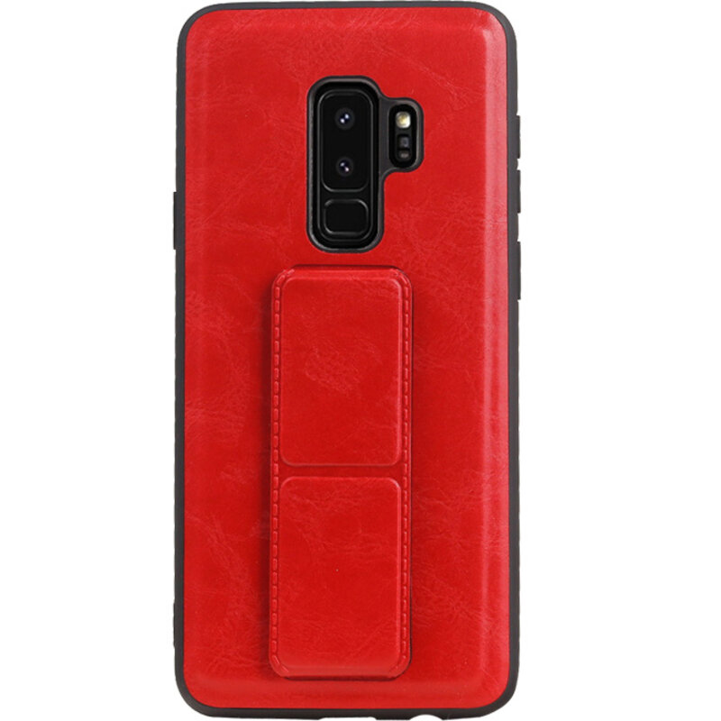 Grip Stand Hardcase Backcover voor Samsung Galaxy S9 Plus Rood