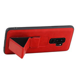 Grip Stand Hardcase Backcover voor Samsung Galaxy S9 Plus Rood