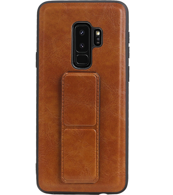 Grip Stand Hardcase Backcover for Samsung Galaxy S9 Plus Brown