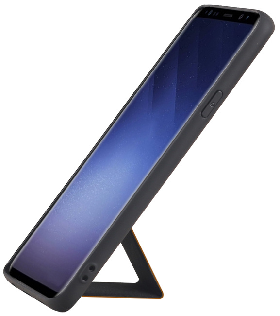 Grip Stand Hardcase Bagcover til Samsung Galaxy S9 Plus Brown