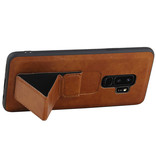 Grip Stand Hardcase Backcover for Samsung Galaxy S9 Plus Brown