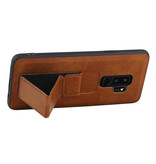 Grip Stand Hardcase Backcover para Samsung Galaxy S9 Plus Marrón