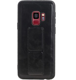 Grip Stand Hardcase Bagcover til Samsung Galaxy S9 Black