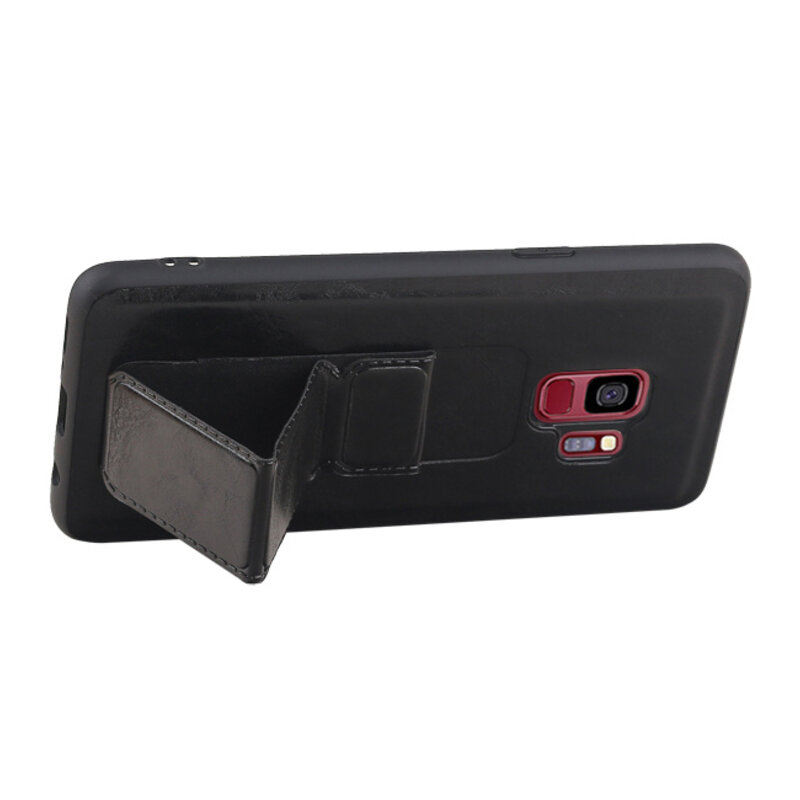 Grip Stand Hardcase Bagcover til Samsung Galaxy S9 Black