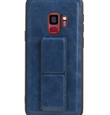 Grip Stand Hardcase Backcover voor Samsung Galaxy S9 Blauw