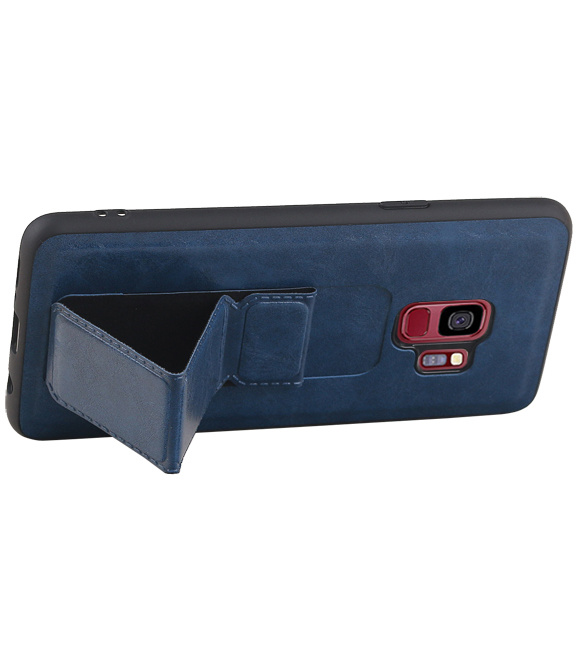 Grip Stand Hardcase Backcover voor Samsung Galaxy S9 Blauw