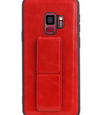 Grip Stand Hardcover Backcover pour Samsung Galaxy S9 Rouge