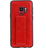 Grip Stand Hardcase Backcover für Samsung Galaxy S9 Red