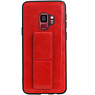 Grip Stand Hardcover Backcover pour Samsung Galaxy S9 Rouge
