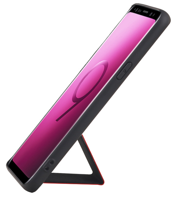 Grip Stand Back Cover rigido per Samsung Galaxy S9 Rosso
