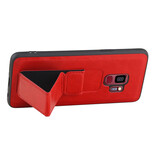 Grip Stand Hardcover Backcover pour Samsung Galaxy S9 Rouge