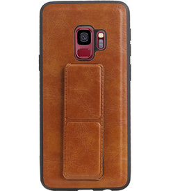 Grip Stand Backcover rigido per Samsung Galaxy S9 Brown